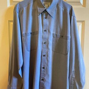 Ermenegildo Zegna Men’s Size XL Lyicel/Cotton Long Sleeve Button Up Shirt